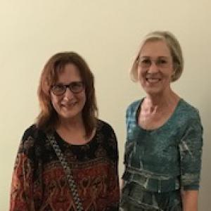 Anita Garvey (AFR Services) with Susan G. Parker (Bradford Management Co.)for delivery to Trusted World to help displaced people in Dallas area shelters.
